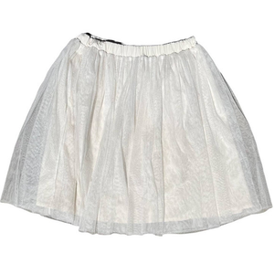 Tulle White Womens Knee Length Skirt Large